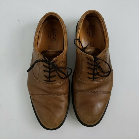 Ecco Brown Leather New York Cap Toe Lace Up Shoes main image 7
